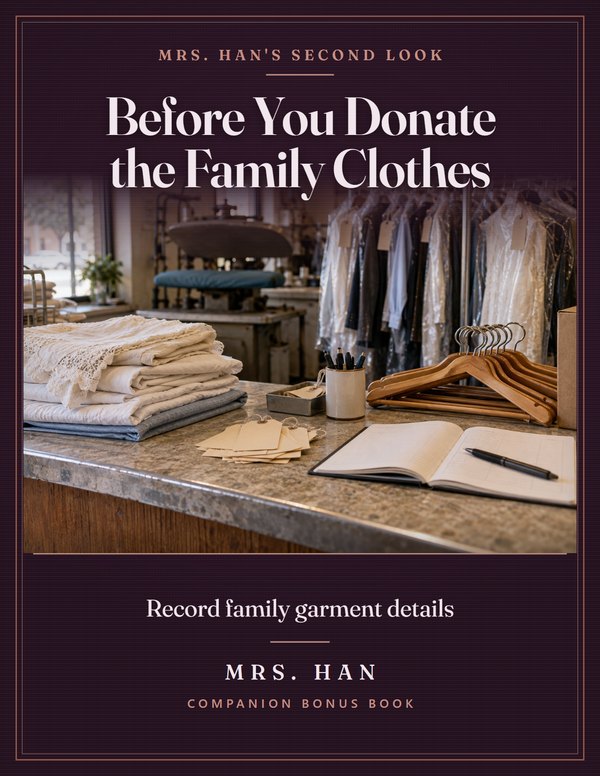 Before You Donate the Family Clothes bonus book cover